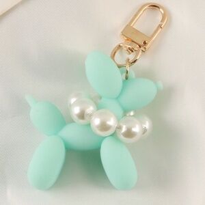 **IONE* Mint Green x Pearl Dog Balloon Fashion Keychain
